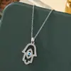Comercio Exterior Transfronterizo Venta Caliente Collar Turco Ojo Azul Acero de Titanio Femenino Ojo del Diablo Cadena para Clavícula Personalizada Versátil Joyería
