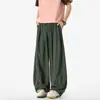 2026 Comercio Exterior Transfronterizo Verano Talla Grande Estilo Perezoso Yamamoto Pantalones para Hombre Rectos Largos de Pierna Ancha Casuales