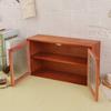 Madera Maciza Retro Taza de Agua para Cosméticos Flor Begonia Caja Ciega Gabinete de Almacenamiento Vitrina Caja de Almacenamiento Cocina Doble Puerta