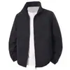 Chaqueta de Estilo Nuevo para Primavera y Otoño con Cuello Alto, Top Holgado Casual para Deportes al Aire Libre para Hombres de Mediana Edad y Jóvenes, Ropa de Abrigo Fina y Transpirable