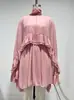 Otoño/Invierno 2026 Nuevo Transfronterizo Europeo y Americano Temperamento Elegante Vestido de Gasa Moda Camisola Interior Conjunto de Dos Piezas
