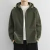 Chaqueta de Polar Pesado para Hombre, Polar con Capucha Otoño e Invierno, Cárdigan Grueso con Cremallera, Sudadera de Polar Elegante