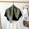 Pañuelo Cuadrado Pequeño de Gama Alta, Pañuelo de Seda Estampado de Moda Estilo Coreano, Pañuelo de Seda de Anacardo para Mujer, Nuevo Pañuelo de Cuello Retro de Primavera y Verano para Mujer