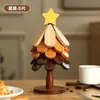 Porta-copos populares com tema de árvore de Natal resistentes ao calor, porta-copos de madeira criativos, resistentes ao calor e a altas temperaturas, perfeitos para decorações de mesa de jantar de Natal e enfeites de aparador