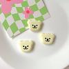 Lindo oso sonriente, accesorios de resina, accesorios de bricolaje, funda para teléfono móvil, horquilla, agujero para zapatos, zapatos, flor, material hecho a mano