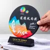 Nuevo Trofeo Creativo de Pizarra, Mármol y Cristal para Empleados Destacados, Reunión Anual Conmemorativa, Producción de Medallas Coloridas de Alta Gama
