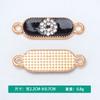 Joyas Creativas Accesorios DIY Colgante Doble Patrón Geométrico Goteo de Aceite Incrustado Punto Diamante Collar Pulsera Colgante Colgante Venta al por Mayor