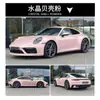 Película para Cambio de Color de Coche en Colores como Rojo Rosa, Rosa Rosa, Amarillo Maíz, Gris Acero, Naranja Coral, Rosa Té con Leche Oolong, Autorreparable para Carrocería de Coche