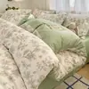 Temporada de Volta às Aulas 2026 Conjunto de Quatro Peças 100% Algodão Fio 40 Algodão Puro Simples e Fresco Roupa de Cama para Dormitório Estudantil