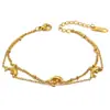 Pulsera de Cadena de Perlas de Delfín de Doble Capa de Moda de Venta Caliente Transfronteriza para Mujeres, Joyería de Alta Gama Apilable de Nicho de Lujo Ligero al por Mayor