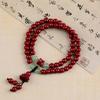 Pulseira de rosário de vidro fresco de verão longo para homens e mulheres Moda Círculo Duplo Cinábrio como Cabaça Pingente Presente Simples