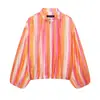 Chaqueta Bomber de Verano a Rayas Estilo Europeo y Americano 2026 Transfronteriza Color de la Imagen 7782343