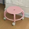Taburete pequeño móvil resistente duradero ruedas taburete taburete de lechada taburete pequeño bajo taburete para cambiar zapatos caminar silenciosamente con bebé taburete redondo