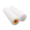 Rodillo de Espuma 4 pulgadas 9 pulgadas Base de Agua Amarillo y Blanco Elástico Redondo Cabeza Plana Esponja de Alta Densidad Cubierta de Pelo Rodillo Cepillo