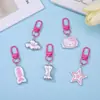 Estilo Doce Cool Y2K Pingente Chaveiro Gato Kt Borboleta Pingente de Contas DIY Estilo Desenho Animado Milênio Pingente Anti-Perda para Bolsa