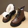 Botas Martin de suela gruesa para mujer, estilo británico, nueva colección otoño/invierno 2026, botas de nieve forradas de felpa y engrosadas, botines de suela blanda, botines cortos que estilizan