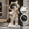 Decoração de Chão de Astronauta com Guitarra de Luxo Leve para Sala de Estar, Grande Armário de TV de Astronauta, Ornamento para Sofá, Presente de Inauguração
