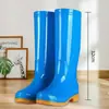 Botas de lluvia de caña alta, zapatos impermeables, zapatos de goma, cubrebotas, zapatos de algodón cálido de moda de caña media para mujer, adultos, antideslizantes, zapatos de cocina para verano