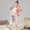 Estilo Nuevo Primavera y Verano Ropa Familiar para Niñas Temporada Algodón Puro Mono Infantil Ropa de Casa para Niños Mono de Manga Corta Cuello Redondo Pijama de Dibujos Animados