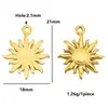 Acero Inoxidable Chapado al Vacío Oro de 18 Quilates Colgante Pequeño Retro de Sol para DIY Collar Pulsera Encanto de Sol Accesorios de Joyería
