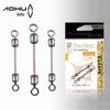 Giro com Assento de Pele de Chumbo para Peixe Gigante Esturjão Aohu, Assento de Pele de Chumbo de Metal Espessado, Acessórios de Pesca Extra-Grandes, Giro de Cabeça Dupla