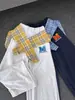 Pantalones de Chándal con Diseño de Retazos a Cuadros Retro Americano para Mujer, Estilo Perezoso, Pantalones Casuales tipo Paracaídas de Largo Completo