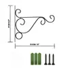 Suporte de Flores de Ferro Nórdico Transfronteiriço para Pendurar na Parede Cesta Suspensa para Varanda Suporte de Flores para Pendurar em Casa Jardim Europeu e Americano Luz Elétrica Pequena Suspensa