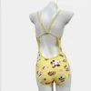 Traje de banho feminino de camada única em Lycra, amarelo KT de corrida profissional, especialmente projetado para treinamento e competição em piscina, moda praia feminina plus size