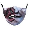 Máscara de Halloween Impresión Digital Dientes Divertidos Cara Doble Capa Insertable Filtro A prueba de Polvo Protector Adulto Máscara de Vida