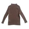 [en stock amigable con la piel y fácil de usar suave waxy interior ropa para niños niños y niñas elástico tejido base camiseta niños cuello semi-alto tejido