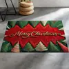 Felpudo de Entrada Navideño Árbol de Navidad Antideslizante Baño Inodoro Resistente a Manchas Felpudo Decorativo Fábrica