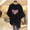 Camiseta Rosa para Mujer Verano Manga Corta 2026 Nuevo Estilo de Verano Forma de Corazón Algodón Puro Longitud Media Holgada Ropa Ins