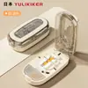 Pastillero Multifuncional Japonés con Cortadores Precisos para Dividir Pastillas en Mitades, Terceras o Cuartas Partes, Caja de Almacenamiento, Divisor de Pastillas
