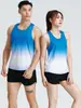 Novo Top Colete Gradiente Secagem Rápida de Atletismo para Corrida de Maratona ao Ar Livre terno Absorvente de Suor Respirável terno