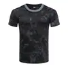 Conjunto de camisetas de uniforme de camuflaje al por mayor para hombres y mujeres, uniforme de entrenamiento militar para estudiantes universitarios, top de manga corta de verano, camiseta de entrenamiento de secado rápido para exteriores