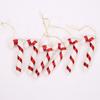 Bastón de Navidad Adorno Colgante para Árbol de Navidad Decoración Navideña Oro y Plata Rojo Pequeño Colgante de Bastón de Caramelo Accesorios