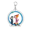 Zootopia Periférico Dibujo Animado Judy Nick Colgante Pareja Acrílico Mochila Escolar Llavero Colgante Pequeño Regalo