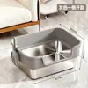 Nueva caja de arena para gatos de acero inoxidable, caja de arena abierta para gatos con bordes altos profundizados, inodoro para gatos semi-cerrado extragrande