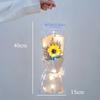 Ramo Eterno de Flores Secas Artificiales de Gipsofila y Rosa, Regalo Pequeño, Accesorio para Fotos, Regalo de Navidad y San Valentín