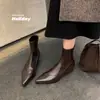 Botines Blancos Elásticos Estilo Coreano para Mujer, Aumentan la Altura 5cm, Modelo Nuevo 2026, Puntera Puntiaguda, Cierre Trasero, Minimalistas, Versátiles