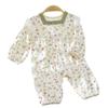 Mono de Algodón Shvelvet para Bebé de Primavera y Otoño Estilo Pastoral Flores Pequeñas Ropa de Gateo para Niña Ropa Exterior Cuello Cuadrado Pequeño Moda
