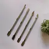 Empujador de Acero de Doble Extremo de Acero Inoxidable para Remover Cutículas, Pequeño Empujador de Acero con Mango Tallado para Remover Esmalte de Uñas, Raspar y Limpiar Cutículas de Uñas