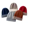 Venta al por mayor del fabricante Gorro de punto grueso de doble capa y doble cara 100% lana, Gorro para clima frío, Gorro con protección para las orejas, Gran cantidad en stock
