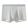 Ropa Interior de Seda de Hielo para Hombre, Sin Costuras, Calzoncillos tipo Boxer Air-Touch, Secado Rápido, Transpirable, Pantalones Cortos Deportivos de Cuatro Esquinas con Grafeno Antibacteriano