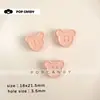 Accesorios para Joyería DIY Oso Lindo de Acrílico con Agujero Recto Botones Cuentas Tocado Hecho a Mano Accesorios DIY Accesorios Colgantes