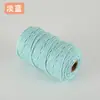 Cuerda de Algodón de Color de 3 mm para Manualidades Trenzado Hecho a Mano Hilo de Algodón Grueso Fino Suave Cuerda para Tapicería 10m/50m/100m No
