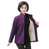 Sudaderas de Forro Polar para Otoño e Invierno para Mujeres de Mediana Edad y Mayores, Tops para Madres, Chaquetas de Cuello Alto con Forro Polar, Largo Medio