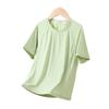 Camiseta de Manga Corta de Seda de Hielo para Niños Niños y Niñas Ropa de Secado Rápido Color Sólido Ropa Infantil Camiseta Deportiva de Manga Corta de Malla para Niños Medianos y Grandes Ropa de Verano para Niños
