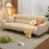 Sofá de cuero resistente a los arañazos de gato para salas de estar pequeñas, multifuncional, plegable, adecuado para apartamentos de alquiler, diseño simple