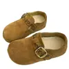 Zapatos Birkenstock de Cuero Genuino de Cobertura Total para Mujer, Zapatos para Mujer que Aumentan la Altura, Zapatos de Felpa de Algodón Slip-On Nuevo Estilo Otoño e Invierno 2026